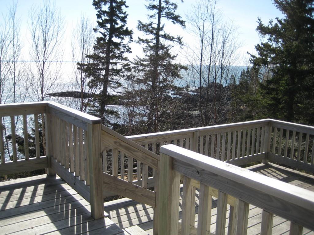 Lot 87.8 Shag Rock Road Lubec, ME 04652 - Photo 12 of 31 Rear deck with views of ocean and...