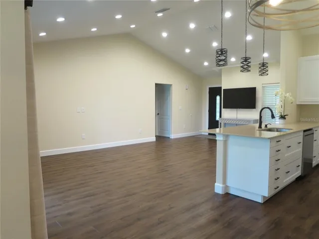 a view of a bathroom with a window