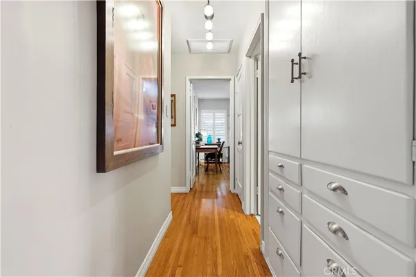 a view of a bathroom from the hallway