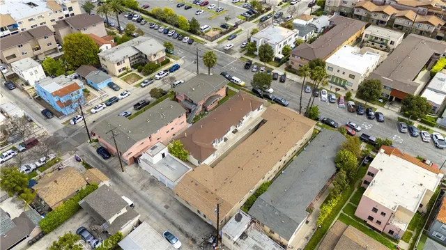 an aerial view of a city