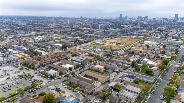 an aerial view of a city with lots of residential buildings