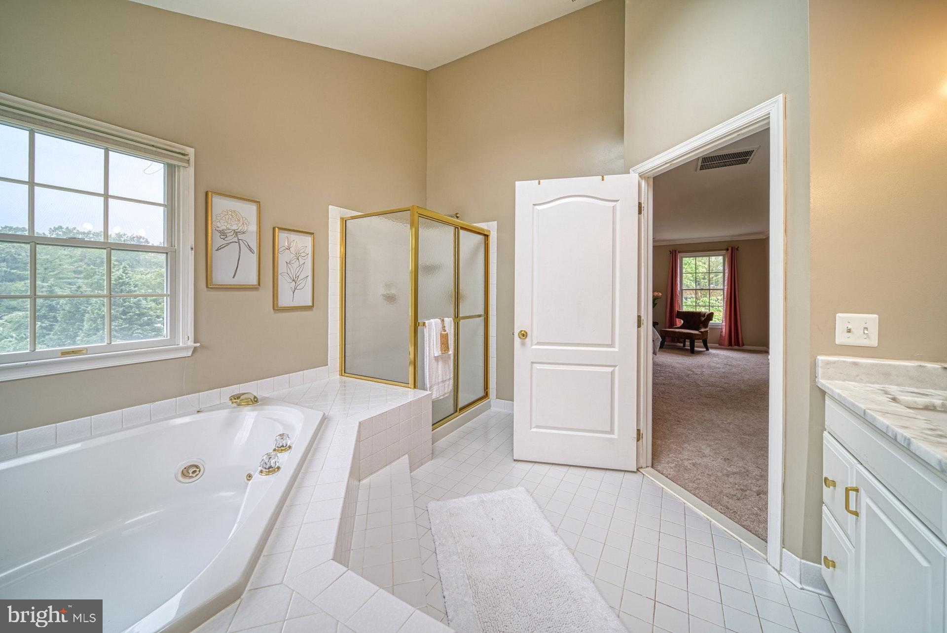 1321 Gatesmeadow Way Reston, VA 20194 - Photo 23 of 62 Jacuzzi Tub and Glass Enclosed Shower