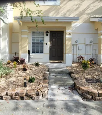 a front view of a house