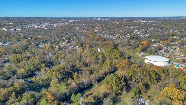 an aerial view of a city