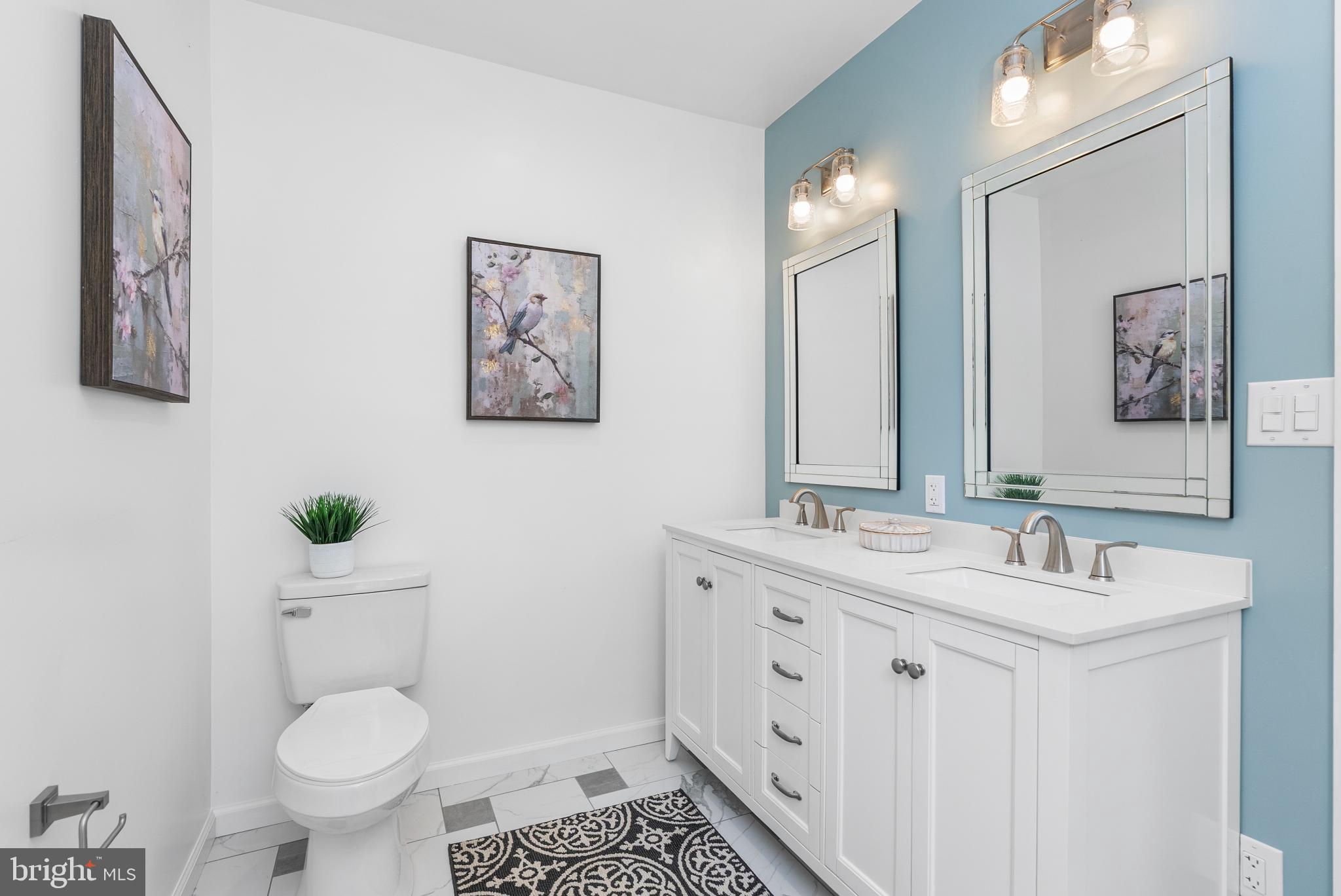 710 Anneslie Road Baltimore, MD 21212 - Photo 22 of 56 Modern bathroom with serene color palette.