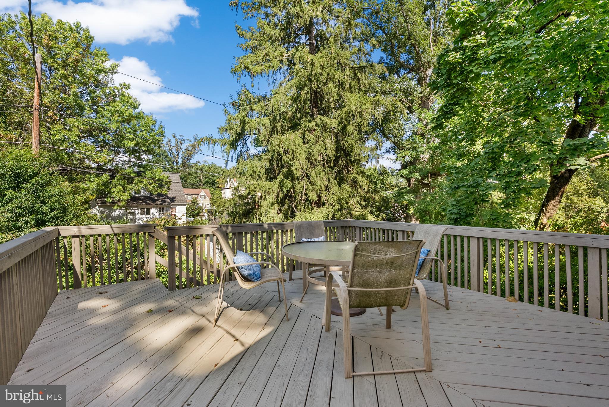 710 Anneslie Road Baltimore, MD 21212 - Photo 44 of 56 Serene deck surrounded by lush greenery.