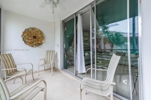 a house view with a outdoor seating space