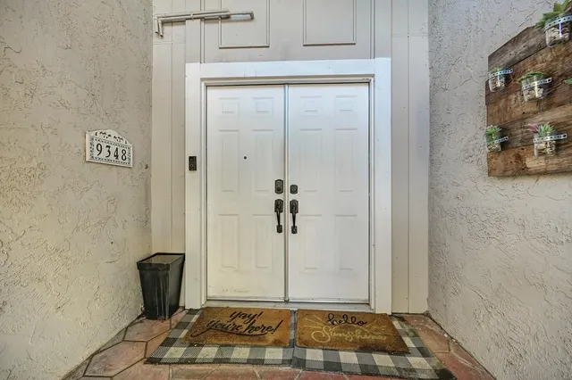 a view of a door in the house