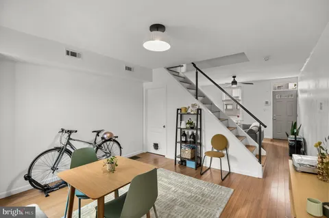 a view of a livingroom and furniture