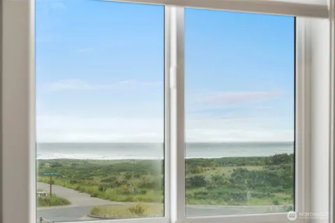 a view of an ocean from a balcony