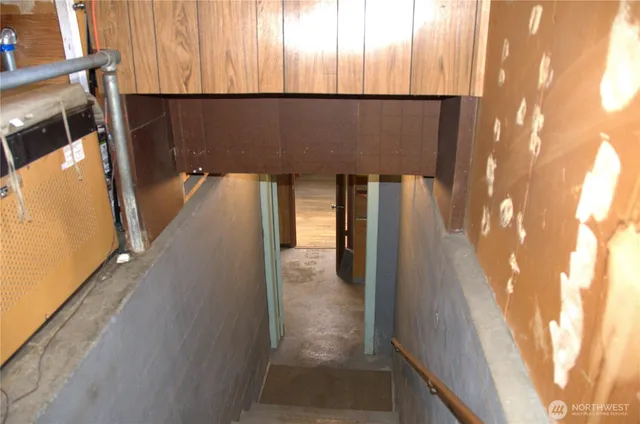 a bathroom with a sink mirror and vanity
