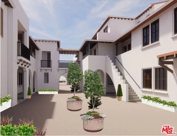 a front view of a house with patio