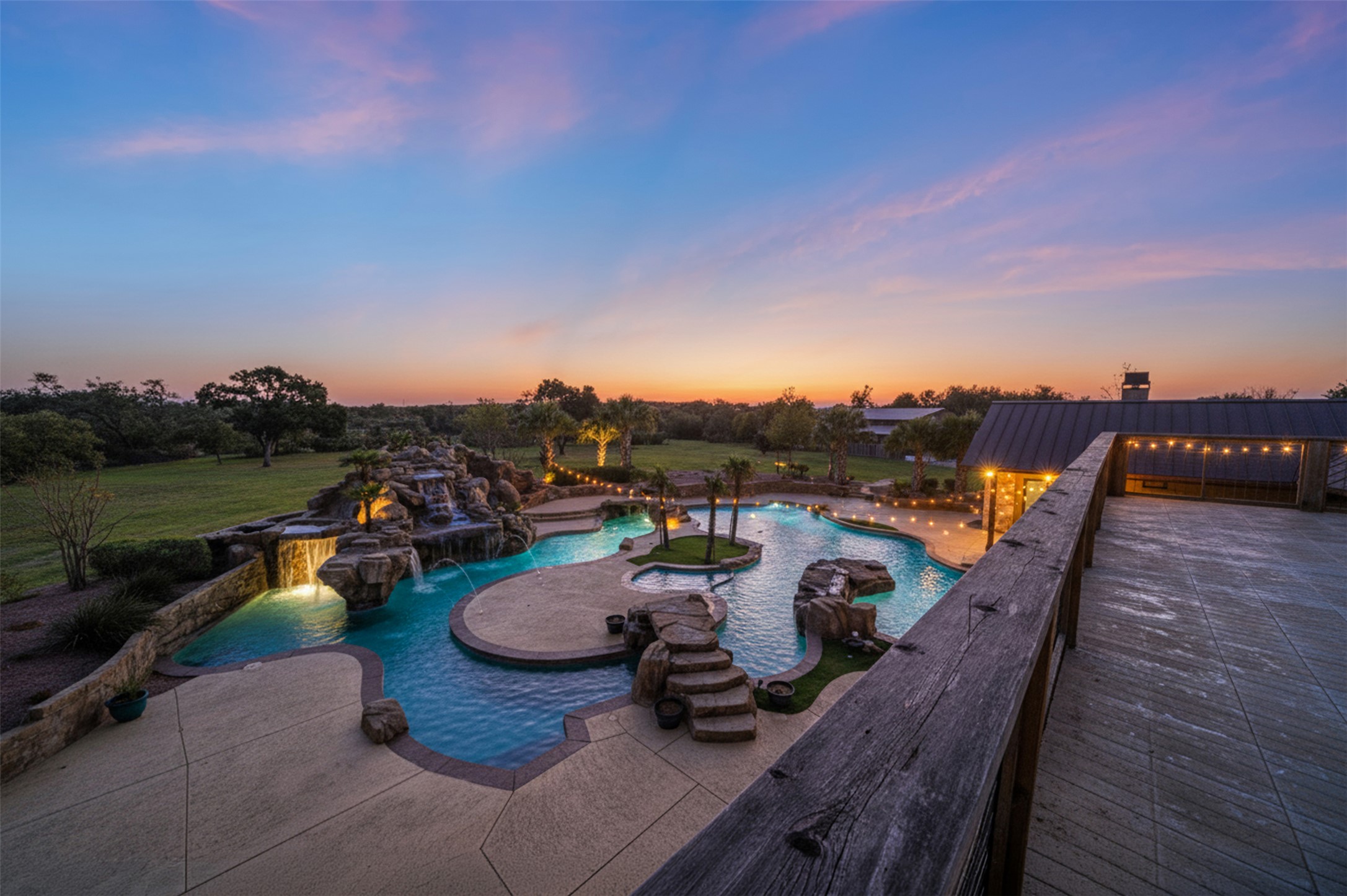 1580 Fm 3237 Wimberley, TX 78676 - Photo 11 of 40 a view of a roof deck with couches and city view