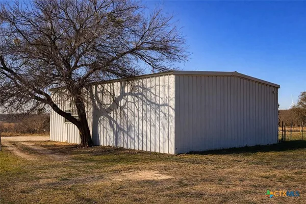 a view of a garage