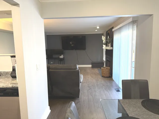 a living room with furniture and a couch