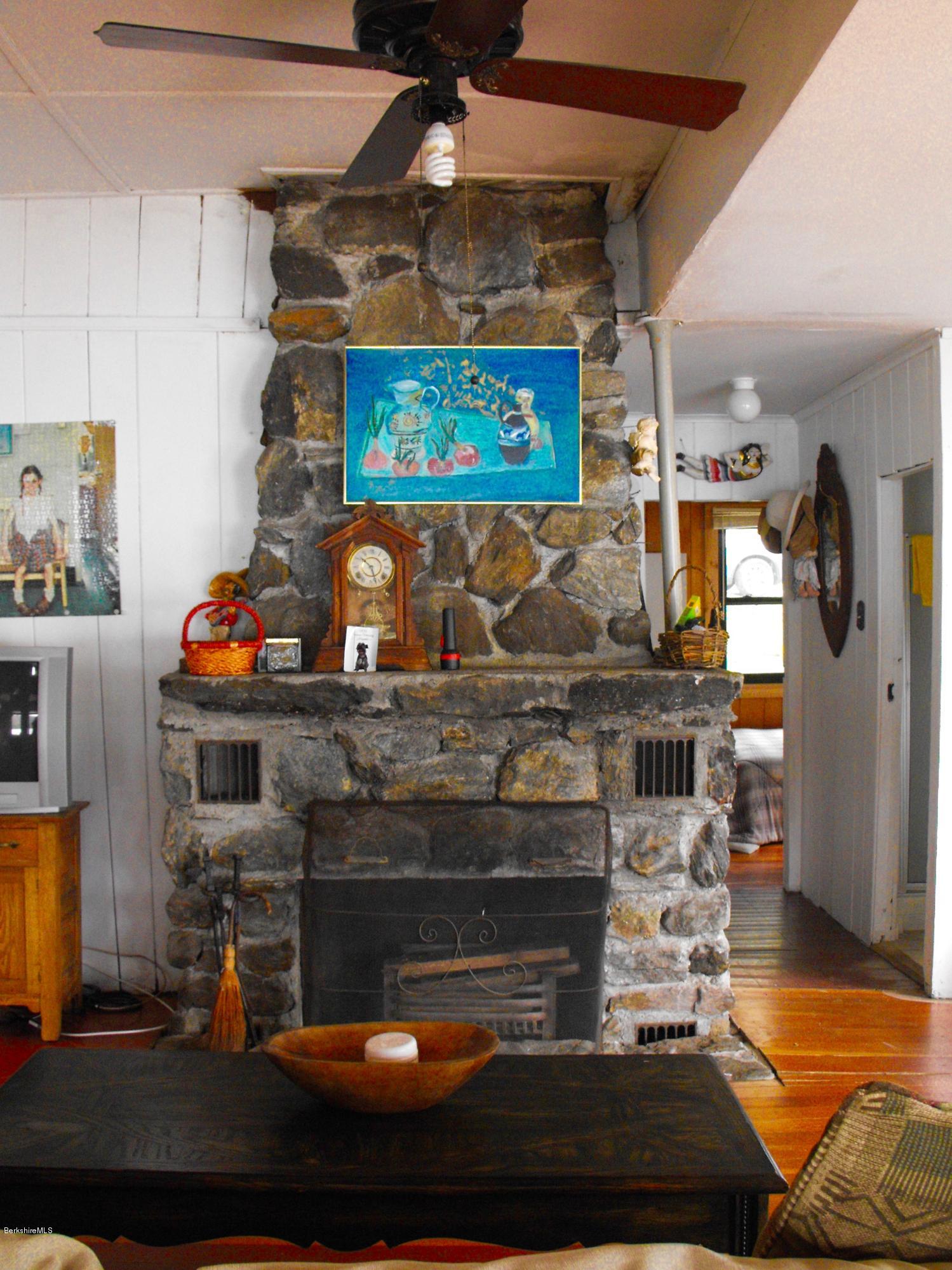 20 Mahkeenac Shores Road Stockbridge, MA 01262 - Photo 6 of 17 Fireplace of fieldstone