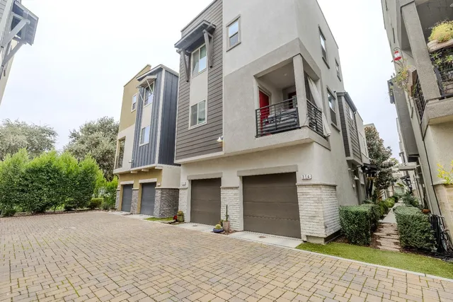 an aerial view of multiple house