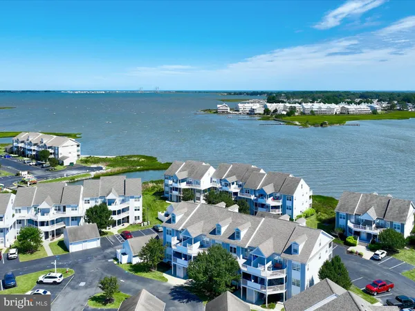 an aerial view of a with lawn chairs