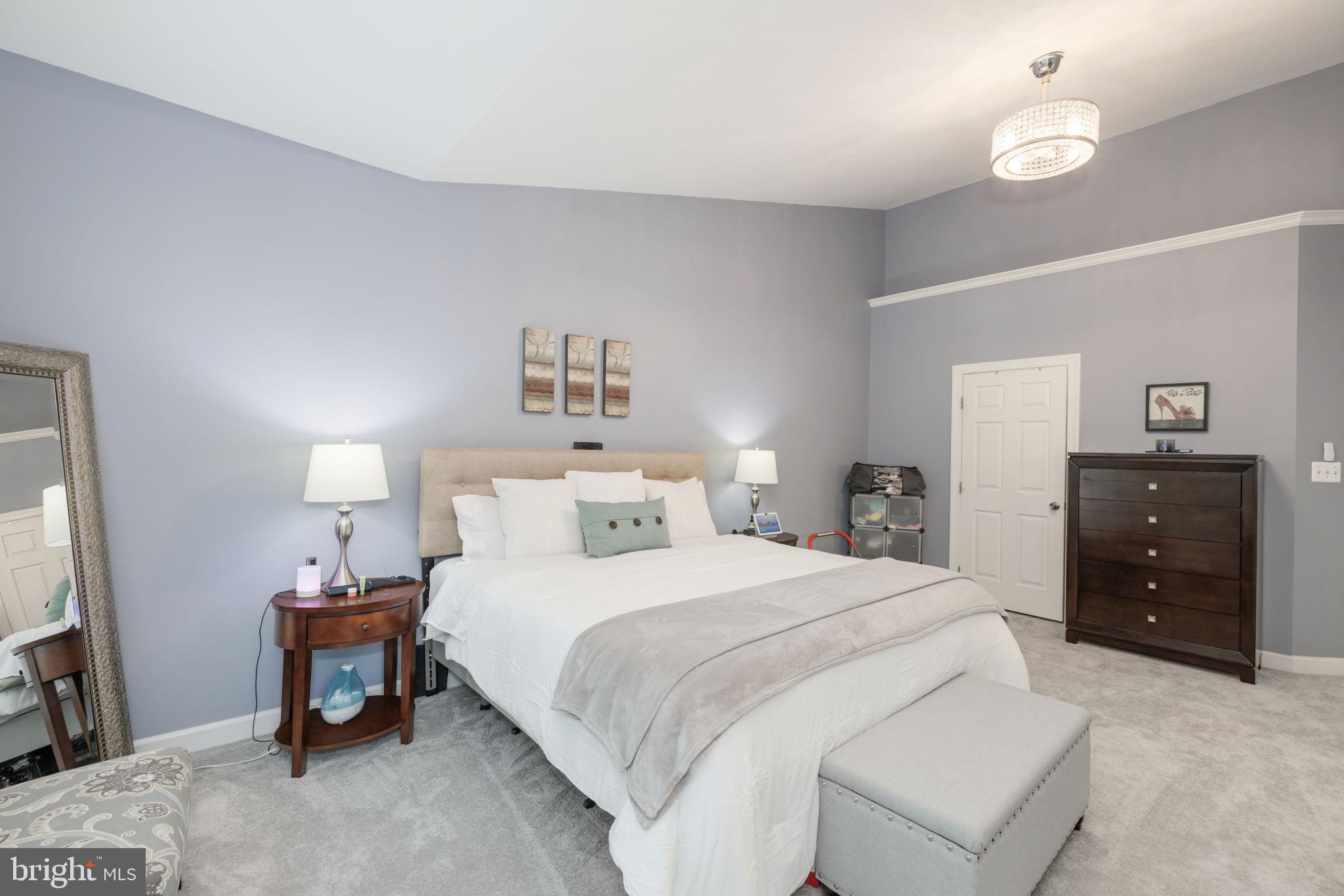 6337 Simmer Circle Springfield, VA 22150 - Photo 36 of 50 a bedroom with a bed and a mirror on dresser