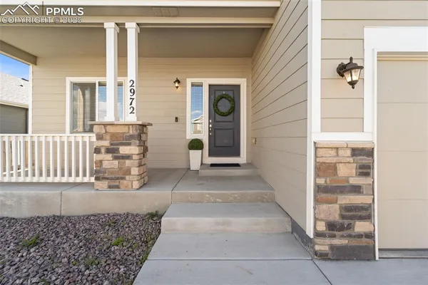 a view of a entryway of a house