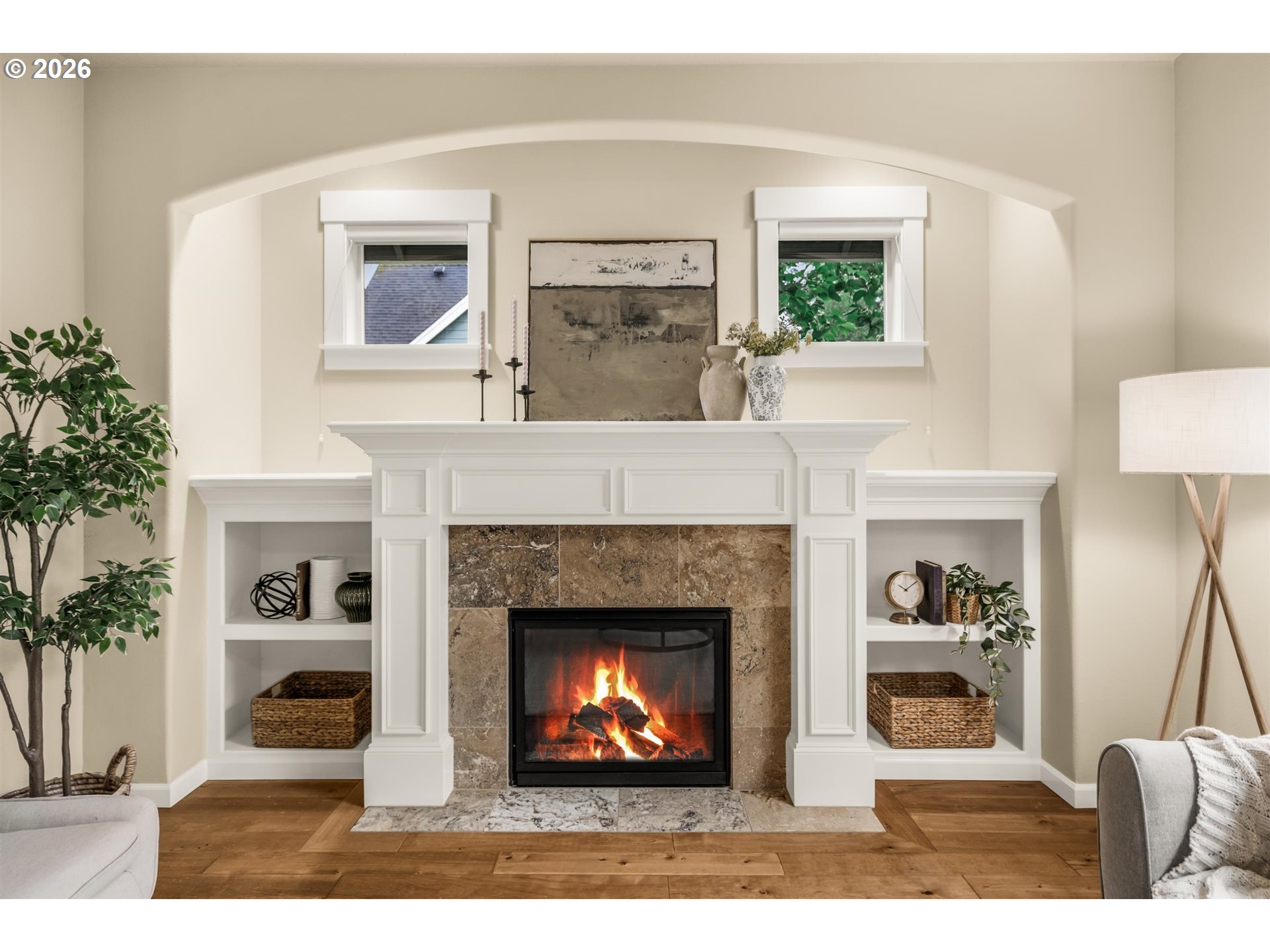 16073 Southeast Pinot Road Milwaukie, OR 97267 - Photo 10 of 44 a living room with furniture and a fireplace
