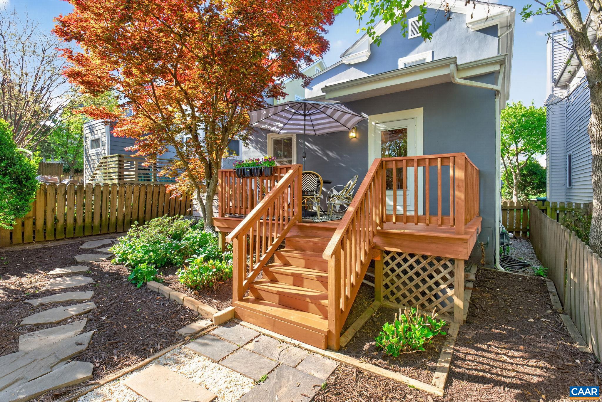 623 Hinton Avenue Charlottesville, VA 22902 - Photo 31 of 35 a view of a house with a small yard and wooden fence