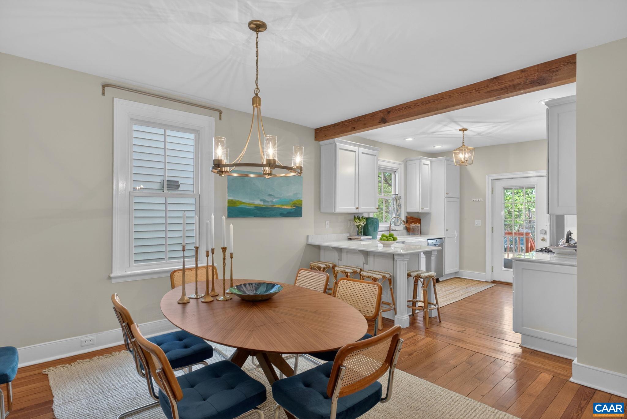 623 Hinton Avenue Charlottesville, VA 22902 - Photo 9 of 35 a view of a dining room with furniture window and wooden floor