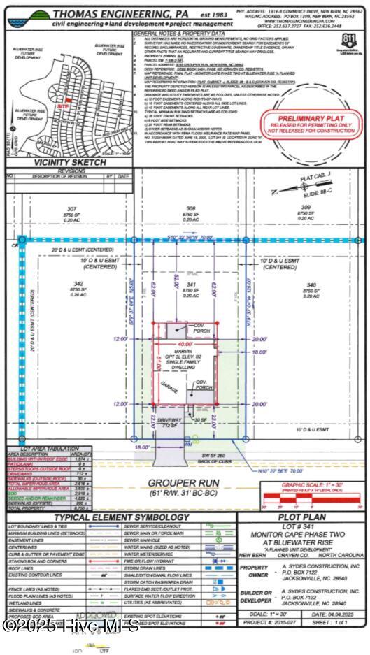 3010 Grouper Run New Bern, NC 28562 - Photo 57 of 64 Preliminary Plot Plan
