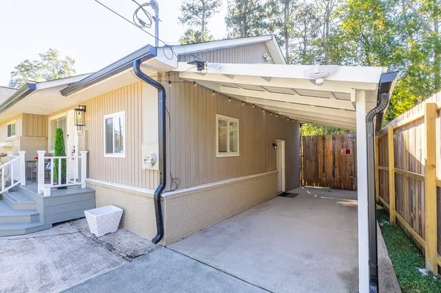 a view of hallway with stairs