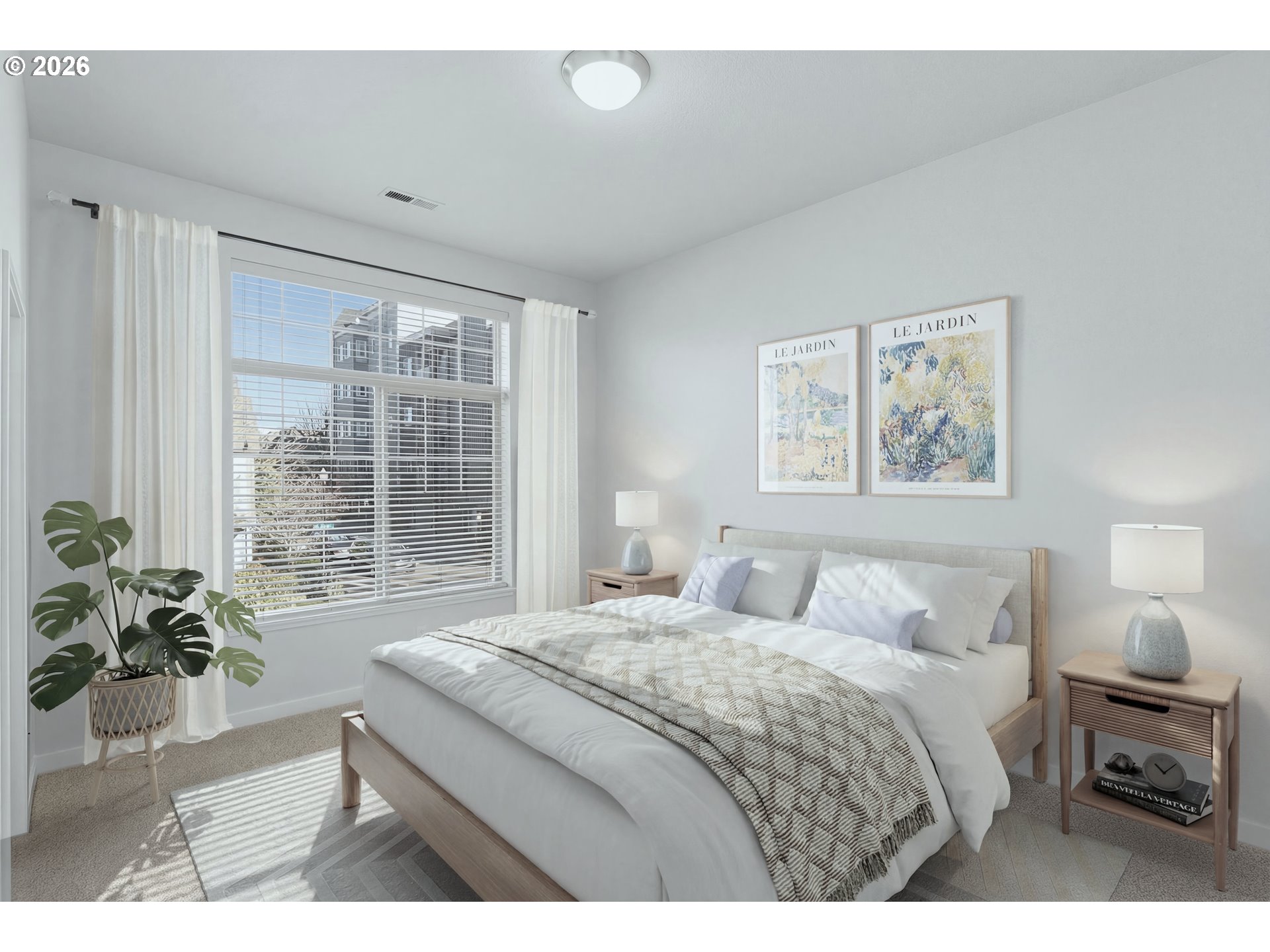 16012 Northwest Centine Lane Portland, OR 97229 - Photo 14 of 24 a bedroom with a bed and a large window