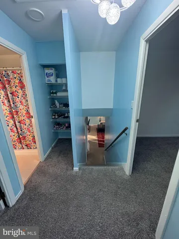 a view of water heater room with closet