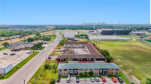 a view of a city & an ocean view