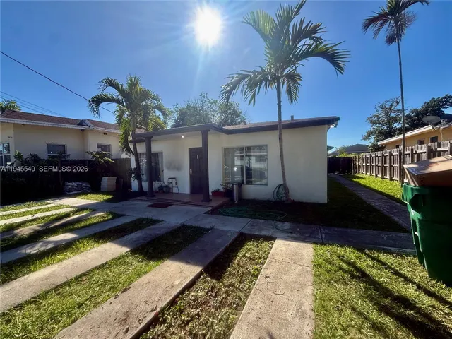 a view of a house with a patio