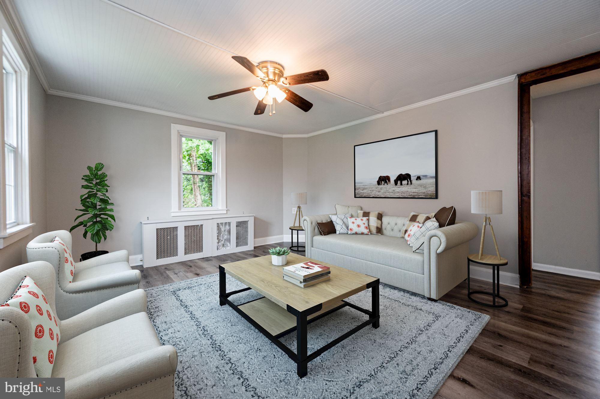 Living Room Staged Using Virtual Tools