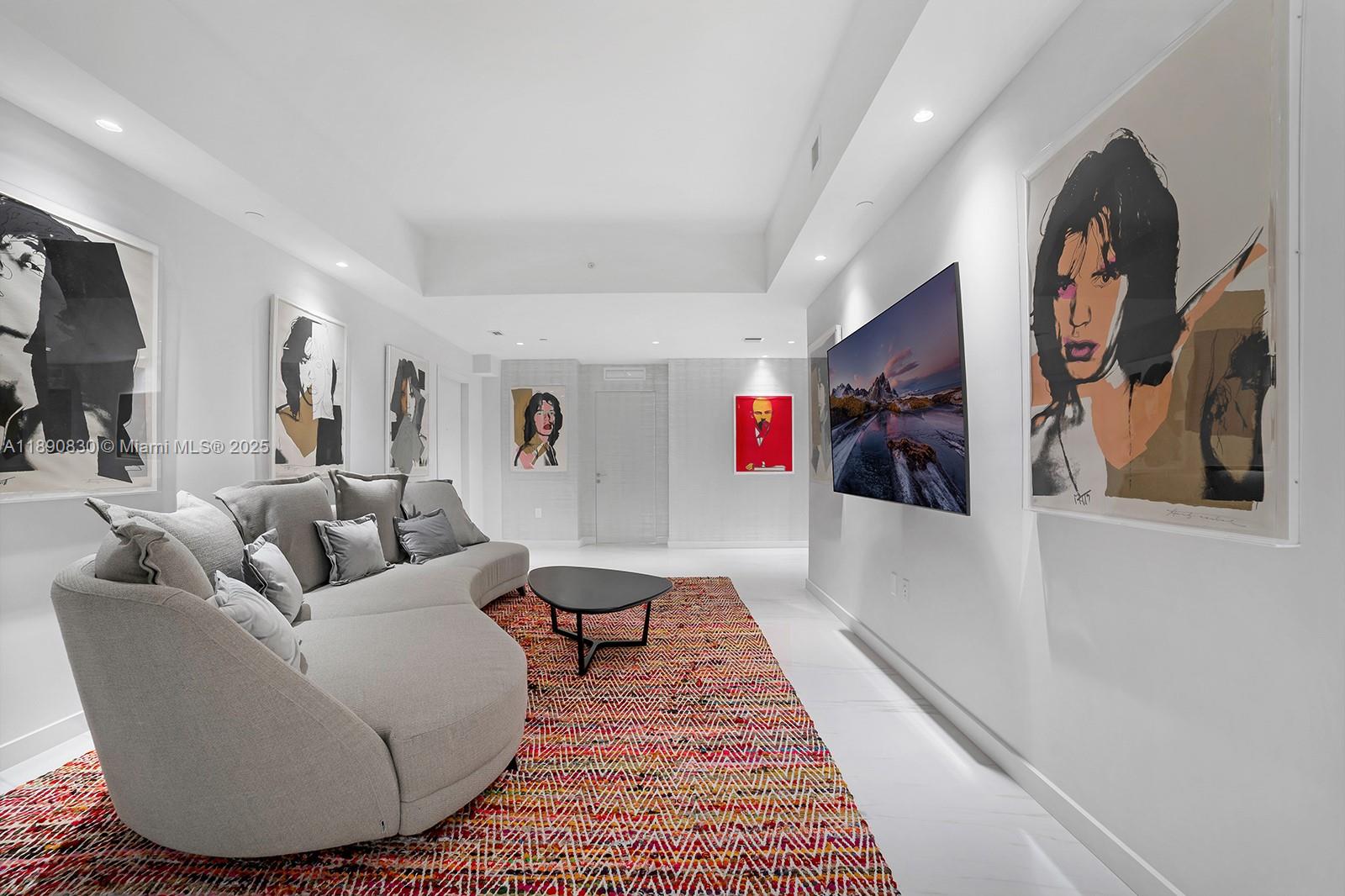 851 Northeast 1st Avenue, Unit 4401/4402 Miami, FL 33132 - Photo 10 of 37 a living room with furniture and rug