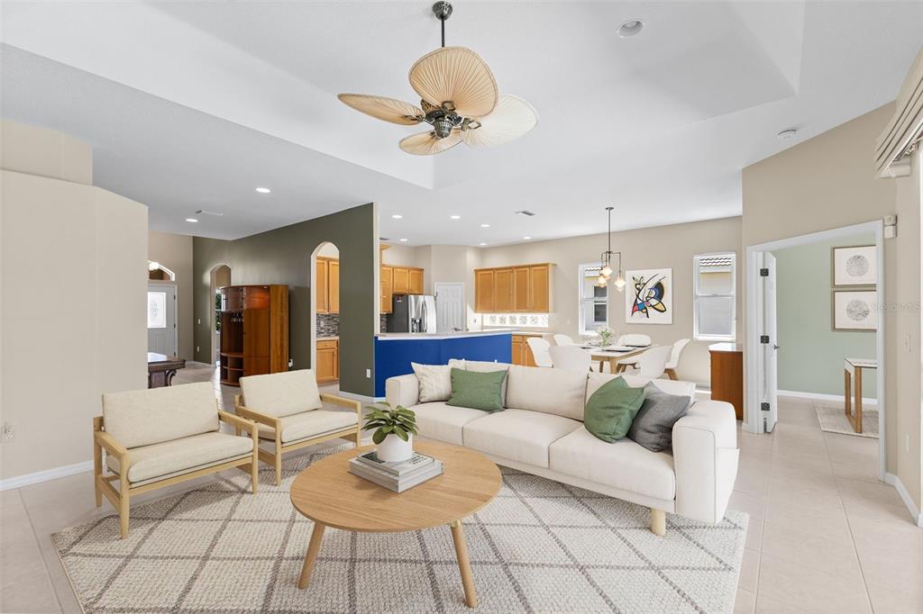 6532 Copper Ridge Trail Bradenton, FL 34201 - Photo 10 of 42 Open concept living room/ dining room/ kitchen