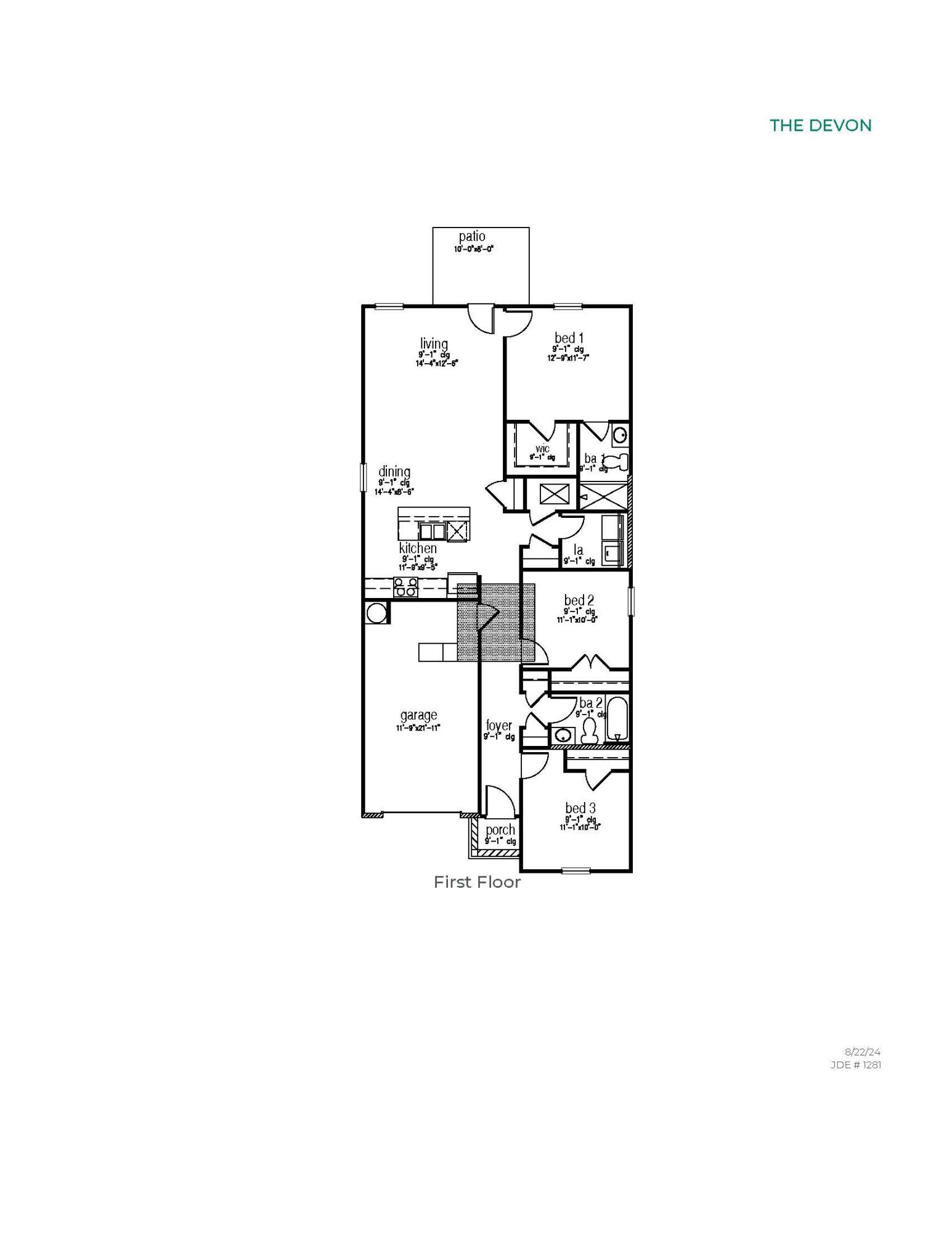 8030 Rackham Road Hollywood, SC 29449 - Photo 24 of 24 Devon Floor Plan Collateral