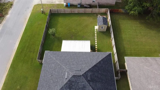 a aerial view of a house
