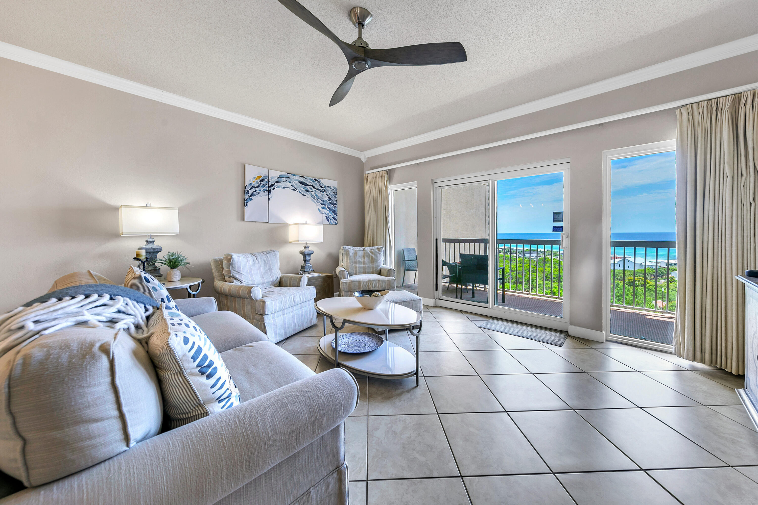 515 Tops'l Beach Boulevard, Unit 913 Miramar Beach, FL 32550 - Photo 4 of 34 a living room with furniture and a large window
