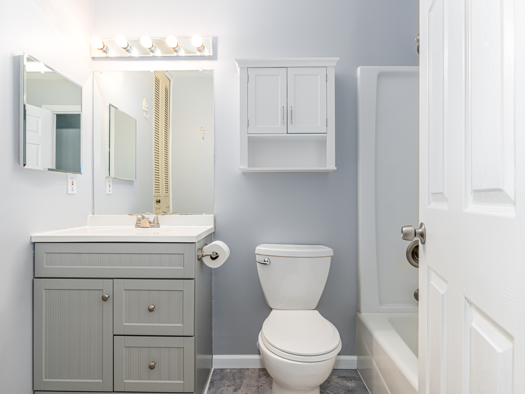 78 Springdale Road Montgomery, IL 60538 - Photo 7 of 21 a bathroom with a toilet sink and mirror