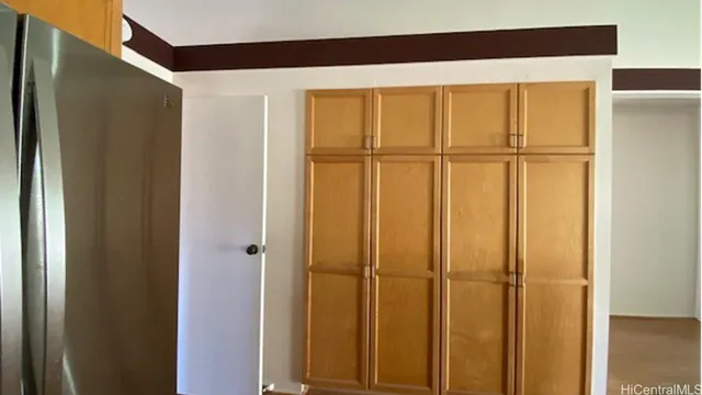 a view of a wooden door