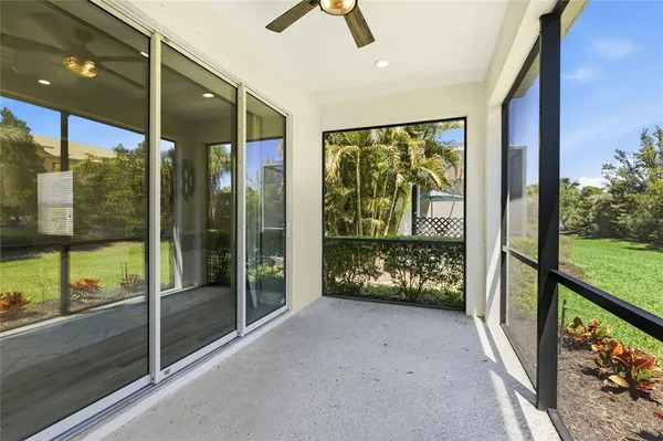 a view of an entryway with garden