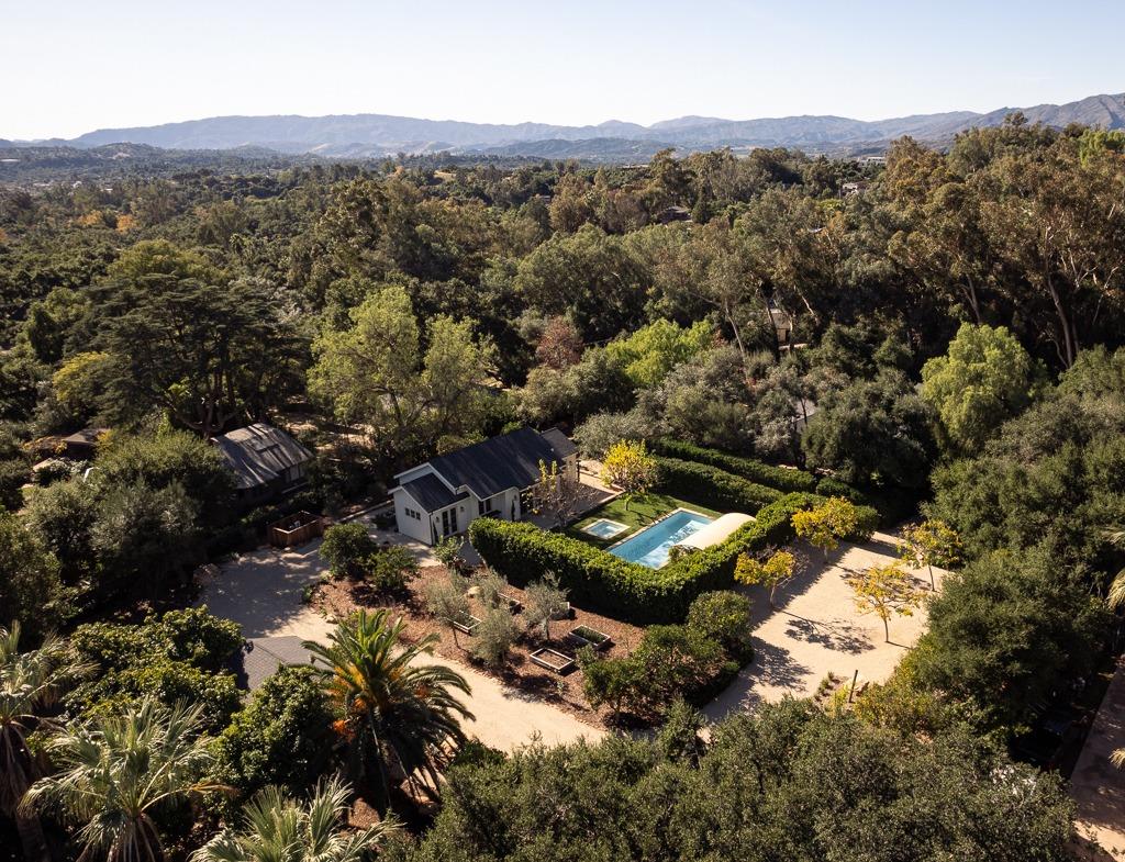 1221 Foothill Road Ojai, CA 93023 - Photo 2 of 42 a view of a forest with mountains in the background