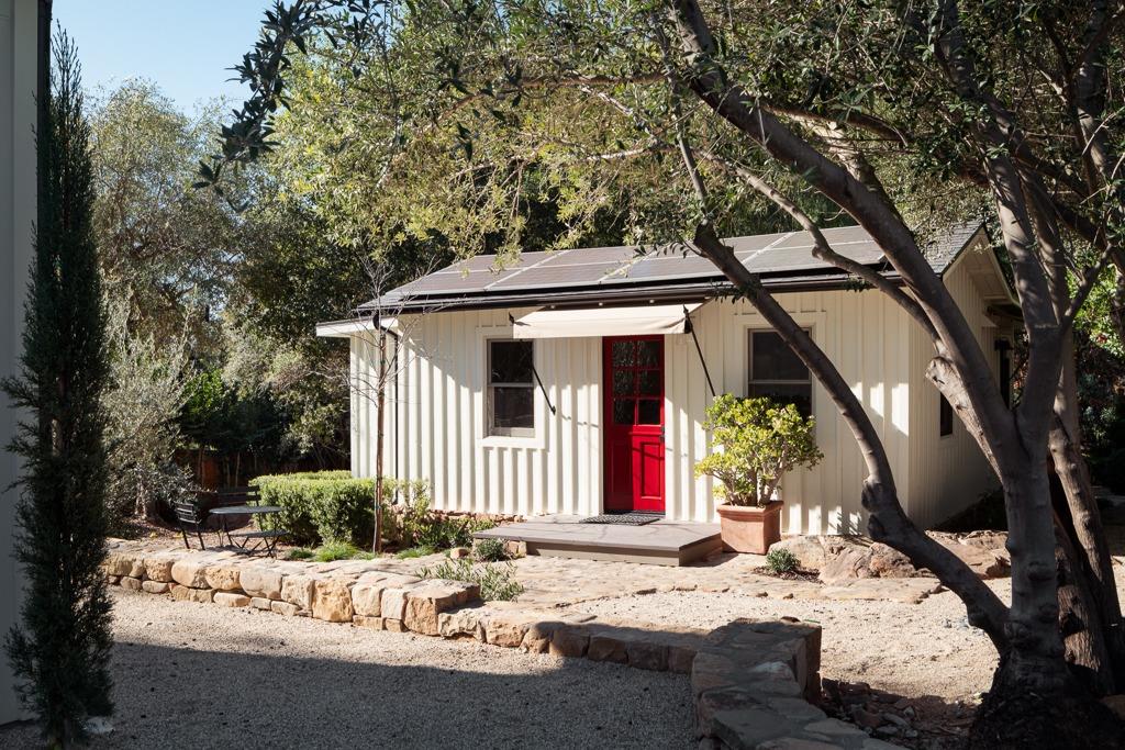 1221 Foothill Road Ojai, CA 93023 - Photo 26 of 42 a front view of a house with a yard