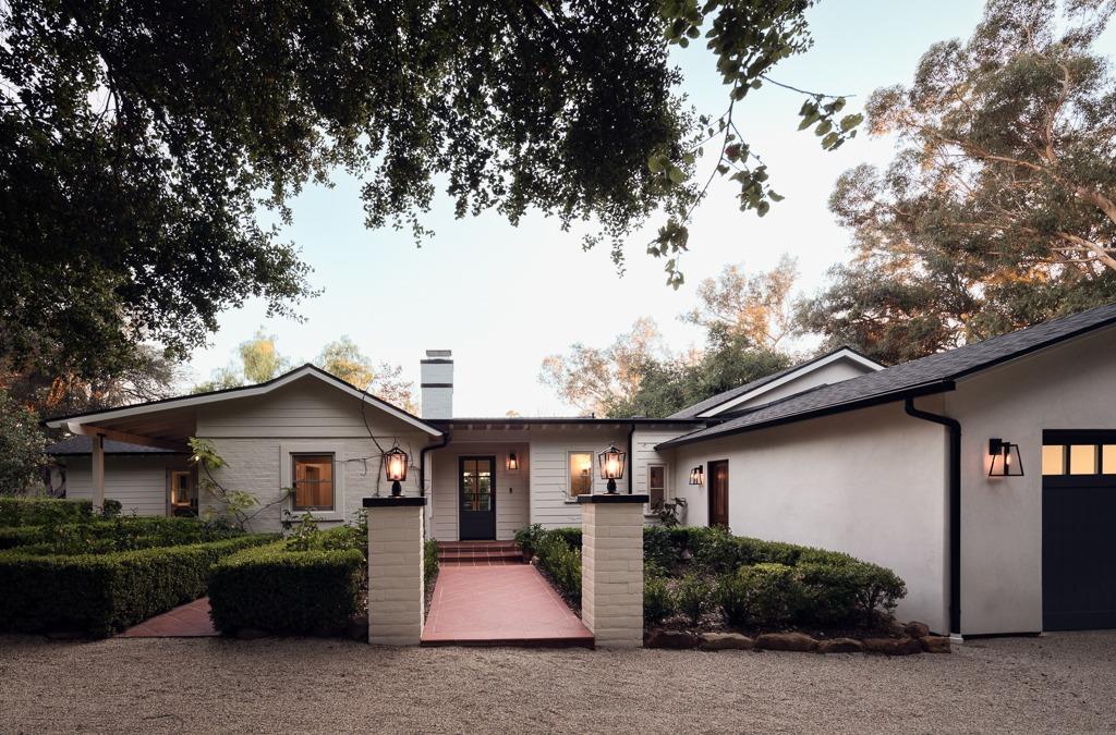 1221 Foothill Road Ojai, CA 93023 - Photo 4 of 42 a front view of a house with yard