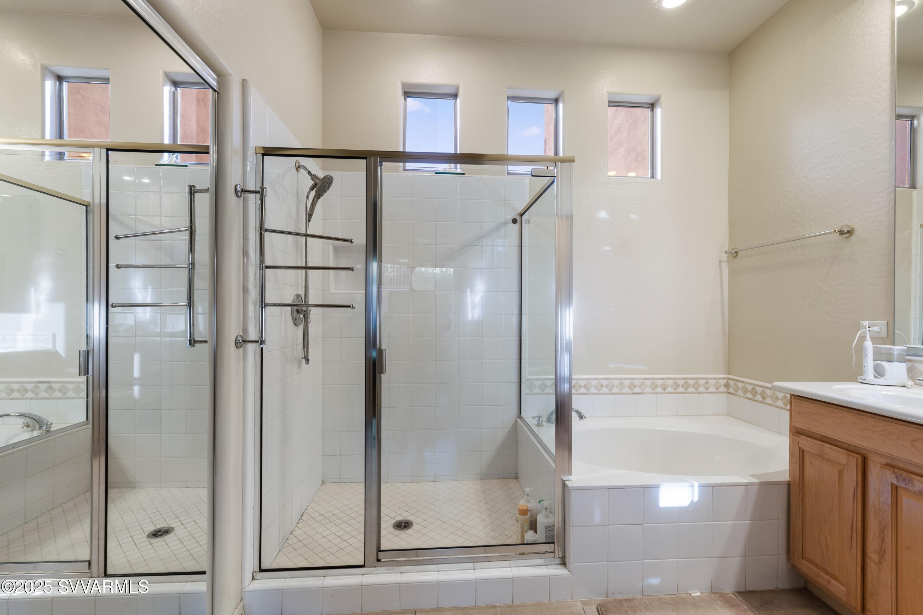 35 Rio Sinagua Sedona, AZ 86351 - Photo 26 of 67 a bathroom with a shower and a mirror
