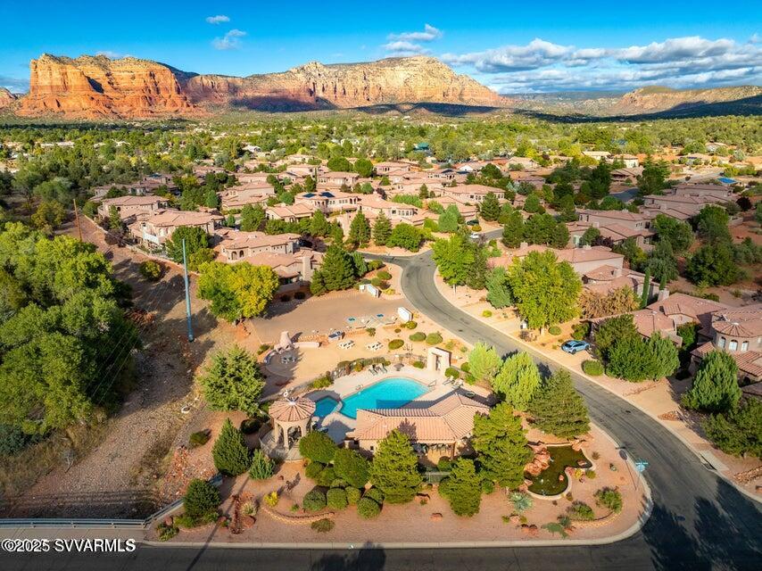 35 Rio Sinagua Sedona, AZ 86351 - Photo 46 of 67 Aerial of neighborhood and swimming pool