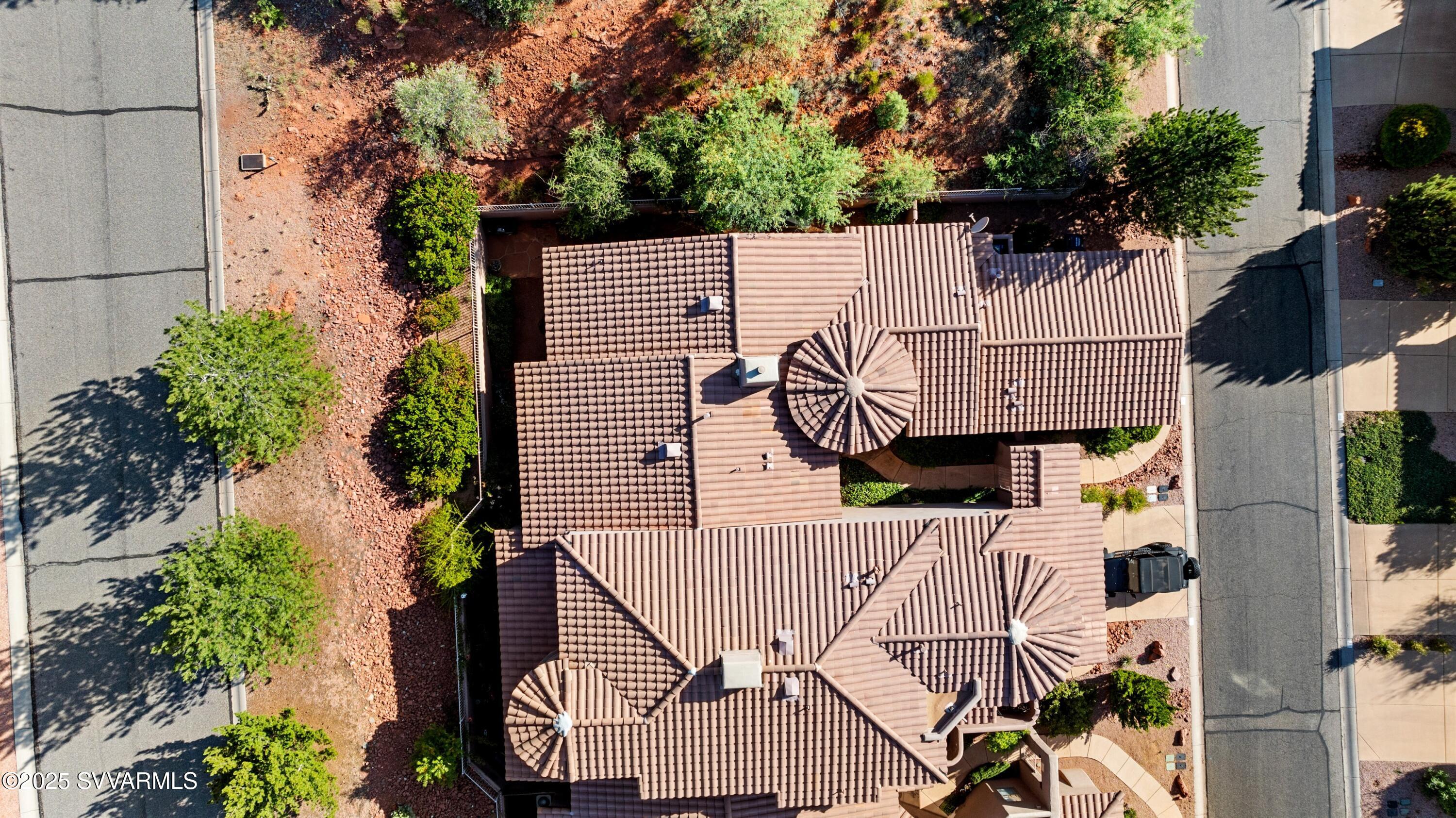 35 Rio Sinagua Sedona, AZ 86351 - Photo 54 of 67 a view of a roof deck with couches and potted plants