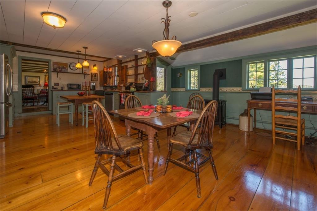 49 Meadow Cove Road Boothbay, ME 04544 - Photo 12 of 35 The eat-in kitchen, with wood...