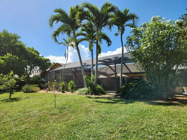 a view of a backyard